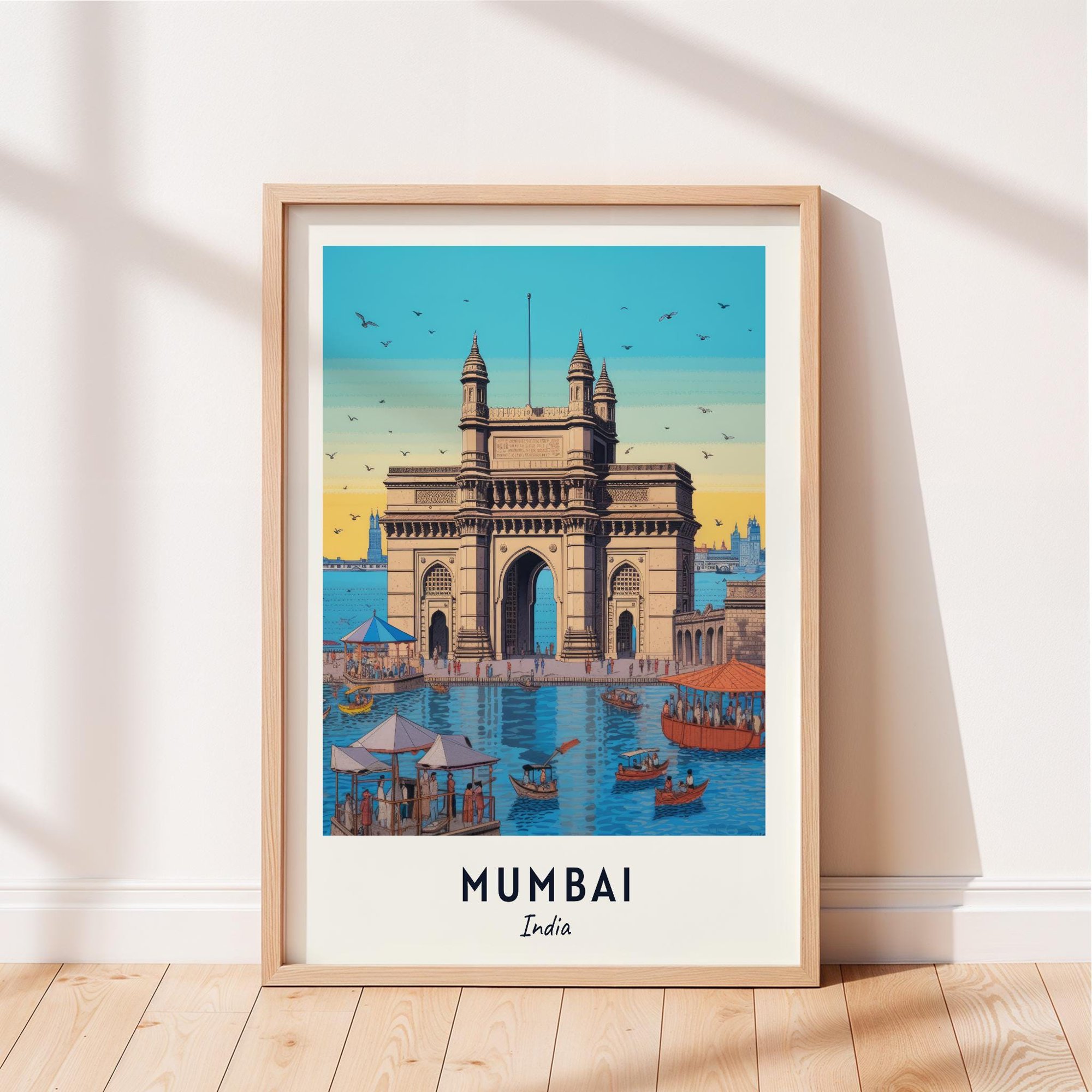 Mumbai Travel Gateway Of India Cityscape Poster , Poster Print Only