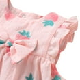 thumbnail image 5 of Newborn Baby Girl Clothes Strawberry Print Ruffle Sleeveless Tunic Bowknot Princess Casual Dress Shorts Headwear Set Infant Summer Outfits Girls Clothing Set 0-24 Months, 5 of 9
