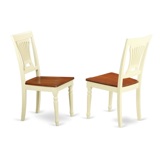 East West Furniture MZPL5-WHI-W Monza 5 Piece Dinette Set for 4 Includes a Rectangle Room Table with Dropleaf and 4 Dining Chairs, 36x54 Inch, Buttermilk & Cherry