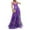 #022 Purple, variant on Women's Floral Tulle Wedding Guest Dress Spaghetti Straps V Neck A Line Formal Colorful Cocktail Maxi Dresses Yellow S