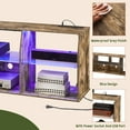 thumbnail image 6 of VECELO LED TV Stand for TV up to 70", 63" Entertainment Center with Charging Station, 3-Tier TV Console with Open Shelves for Living Room Bedroom, Gray, 6 of 9