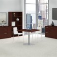 thumbnail image 3 of Bush Meubles d'Affaires Table de Conférence Carrée avec Base de Disque en Métal en Cerise, 3 of 7