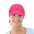 thumbnail image 5 of DALIX Double Scoop Ice Cream Hat Womens Embroidered Baseball Cap in Hot Pink, 5 of 5