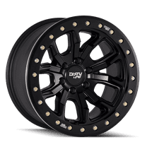 Dirty Life DT-1-9303 17x9 Matte Black Rim with Simulated Ring