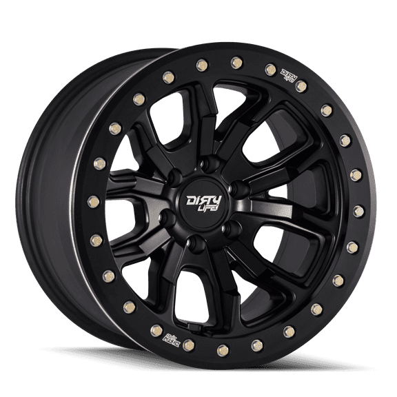 Dirty Life DT-1-9303 17x9 Matte Black Rim with Simulated Ring