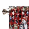 thumbnail image 5 of Christmas Snowman Kitchen Curtains and Valances Set, Squirrel Cat Xmas Tree Ball Plaid Winter Rod Pocket Window Valance Window Curtain Panels for Living Room Bedroom Laundry, 27.5x24in, 3 Pieces, 5 of 7
