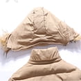 thumbnail image 3 of Gibobby Chamarra cazadora hombre Chaqueta acolchada de manga larga resistente al agua con forro de sherpa para hombre(Caqui,G), 3 of 5