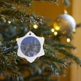 thumbnail image 7 of 3drose, Texas, Houston. Downtown Skyline - Us44 Mde0116 - Michael Defreitas, 3 inch Snowflake Porcelain Ornament, 7 of 7