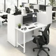 thumbnail image 3 of Hustle 60-inch Office Cubicle Desk with Storage in White - Engineered Wood, 3 of 7