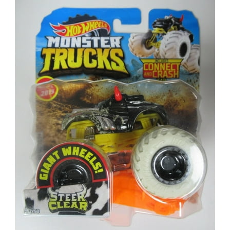 Hot Wheels Monster Trucks Wild Ride STEER CLEAR 1:64 Scale Includes Re-Crushable Car 67/75