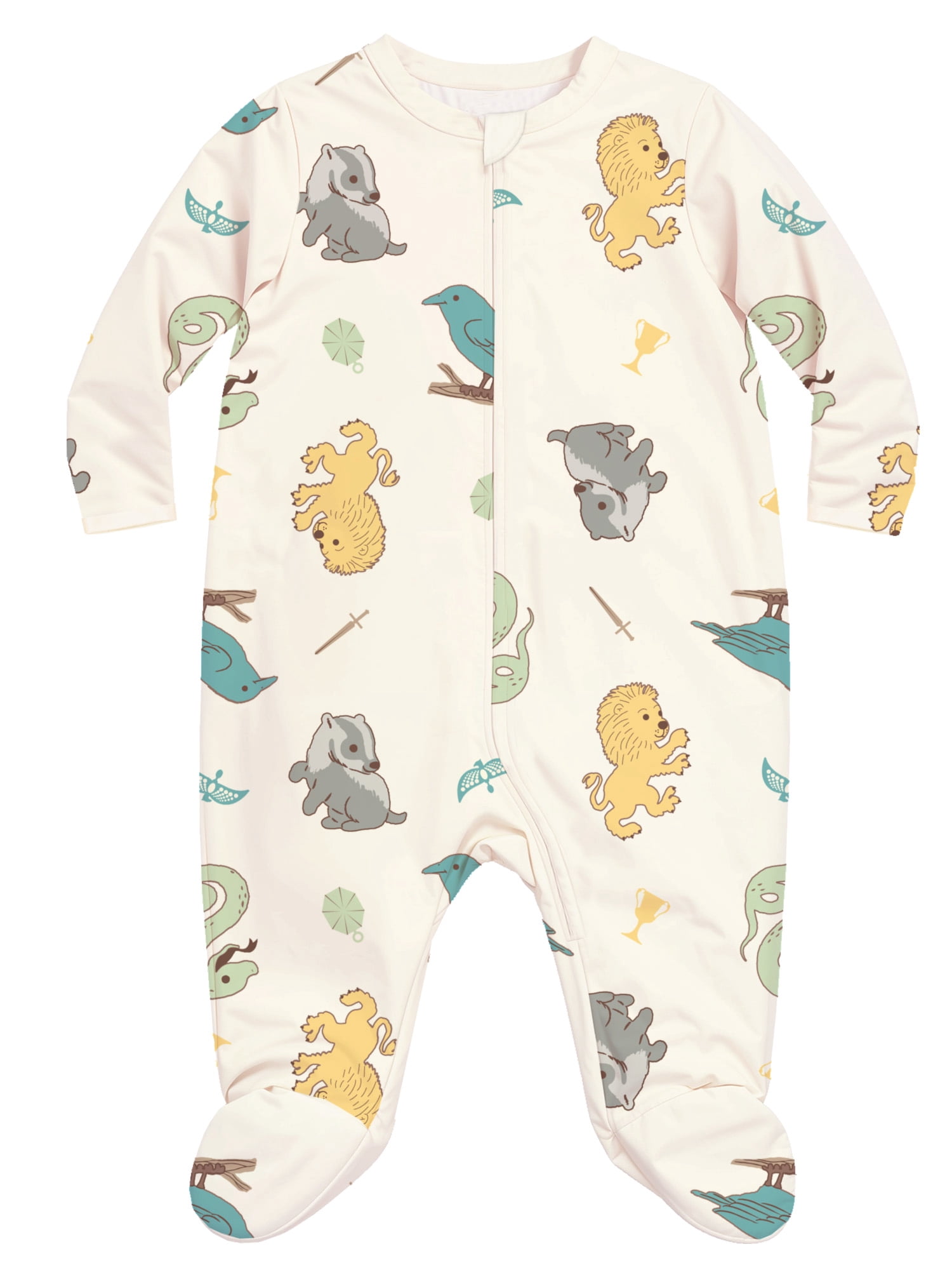 Harry Potter Baby Unisex Printed Long Sleeve Footed Sleep N Play, Sizes Newborn- 9 Months