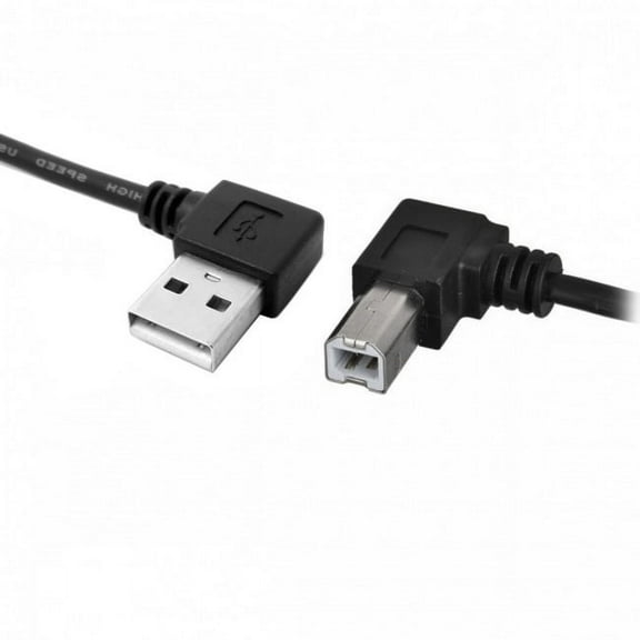 Xiwai Right Angled USB 2.0 A Male - B Male Printer Scanner 90 Degree Cable 50cm 100cm