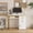 White, variant on HarmonyStrings 38.2” Pink Computer Desk 2 Drawers and 1 Door Writing Desk with Storage Particle Board and Iron Pipe Small PC Table for Bedroom Home Office Study Kids Room