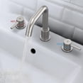 thumbnail image 4 of 8" 2 Handle Brushed Nickel Widespread Bathroom Faucets for Sink 3 Hole, Faucet for Bathroom Sink with Pop Up Drain and cUPC Lead-Free Faucet Supply Hose - Chromium Plating, 4 of 6