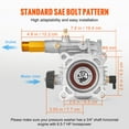 thumbnail image 3 of KFFKFF Pressure Washer Pump, 3/4" Horizontal Shaft, 3400 PSI, 2.5 GPM, Replacement Power Washer Pump Kit, Compatible with Various Gas Engine Models, 3 of 9