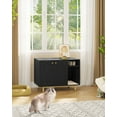thumbnail image 2 of Hzuaneri Cat Litter Box Enclosure, Modern Litter Box Furniture, Wooden Pet House, Black CB01504G, 2 of 10
