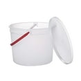 thumbnail image 4 of 5 Quart Pails with Handle - 10 Pack HDPE Buckets - Natural Plastic Pails with Lids - Food Grade Dishwasher Safe - Industrial & Home Use, 4 of 7