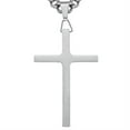 thumbnail image 3 of EOEMY Polished Big Cross Pendant Necklace 316L Stainless Steel Men Women Cuban Chain-Silver-38Inch Or 96Cm, 3 of 5