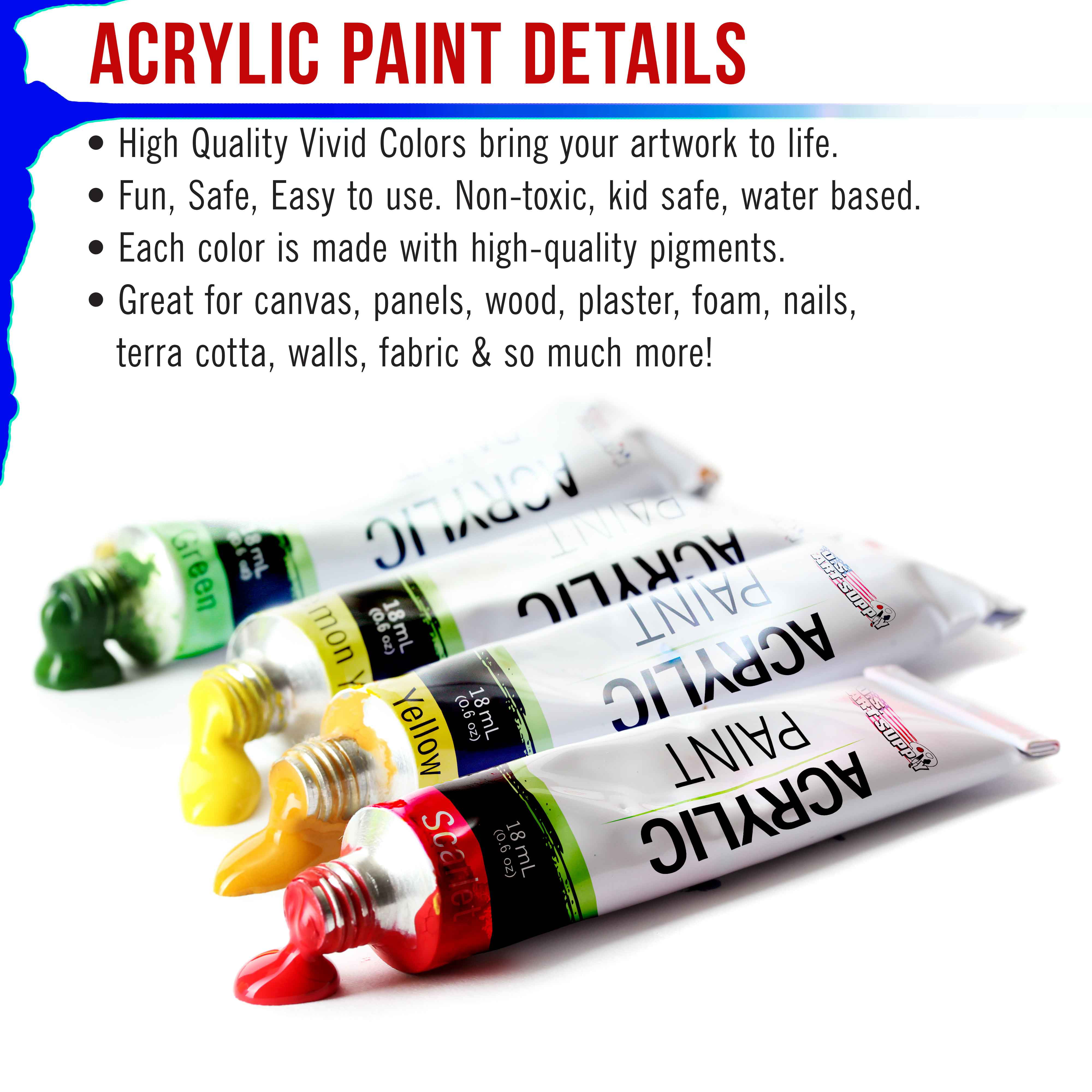 ABEIER Iridescent Acrylic Paint, Set of 18 Chameleon Colors, 2 oz/60ml  Bottles, Color-shifting, Non-Toxic, High Viscosity, Blendable, Paints on  Rocks Crafts Canvas Wood, Fabric, Ceramic & Stone : Arts, Crafts & Sewing 