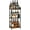 Brown, variant on Liquor Bottle Display Shelf, Coffee Syrup Rack Organizer, 3 Step Countertop Wine Rack, Mini Bar, Retro Bar Shelf Stand for Whiskey, Spirits.