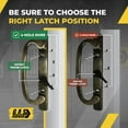 thumbnail image 2 of 8.5" Legacy Sliding Patio Glass Door Offset Handle Set - Sash Controls 2265 WITH Mortise Lock 45° for Replacement Fits 3-15/16” Screw Hole Spacing and 1-1/4" to 2-1/4" Door Thickness, 2 of 9