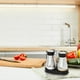 thumbnail image 4 of Botellas Dispensadoras De Acero Inoxidable Y Vidrio Con Salero Y Pimentero Con Soporte, 4 of 5