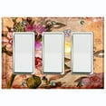 thumbnail image 1 of Metal Light Switch Plate Cover Antique Floral Butterfly Stamp Damask FLW095, 1 of 13