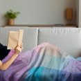 thumbnail image 3 of Indie Soft Flannel Fleece Throw Blanket, Abstract Triangles Classical Diamond Line Pattern in Dreamy Colors Modern, Cozy Plush for Indoor and Outdoor Use, 50" x 70", Multicolor, by Ambesonne, 3 of 5