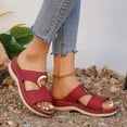 thumbnail image 2 of NOKIO Floor&nbsp;Slippers for Women's Beach Slope Heel Slippers Hollow Casual Slippers Slope Bottom Shoes Retro Slippers, 2 of 9