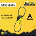 thumbnail image 2 of HERO® 1/2 inch x 38 inch Aramid Kevlar Lawn Mower Belt Replacement For Reference A36 4L380, 2 of 2