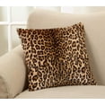 thumbnail image 5 of Fennco Styles Cheetah Print Faux Fur Brown Decorative Throw Pillow, 5 of 5