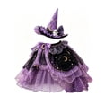 thumbnail image 2 of Halloween Cat Costume Witch Cloak Wizard Hat Pet Outfit for Cats Funny Dress Up Apparel for Halloween Parties Photos, 2 of 8
