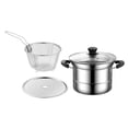thumbnail image 4 of para , para leche, utensilios de cocina con mango de tapa, olla para sopa, utensilios universales pequeños Mango doble Zulema Sartén, 4 of 8