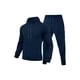 thumbnail image 2 of Ceisia Men's Solid Color Hooded Tracksuit Set with Cargo Pockets for Casual & Sports Wear Navy L Gifts, 2 of 5