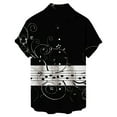 thumbnail image 1 of Eashery Boys Button Down Shirt Hawaiian Shirt for Men Short Sleeve Relaxed-fit Mens Summer Button Shirts Beach Casual Fashion Print Tops Shirt Black XX-Large, 1 of 3