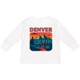 thumbnail image 3 of Inktastic Denver Cityscape with Mountain Sunset Boys or Girls Long Sleeve Toddler T-Shirt, 3 of 5