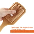 thumbnail image 3 of FungYuan Hair Brush Set of 2, Natural Bamboo Hair Brushes, Massage Scalp, Exfoliate, Remove Tangles, 3 of 8
