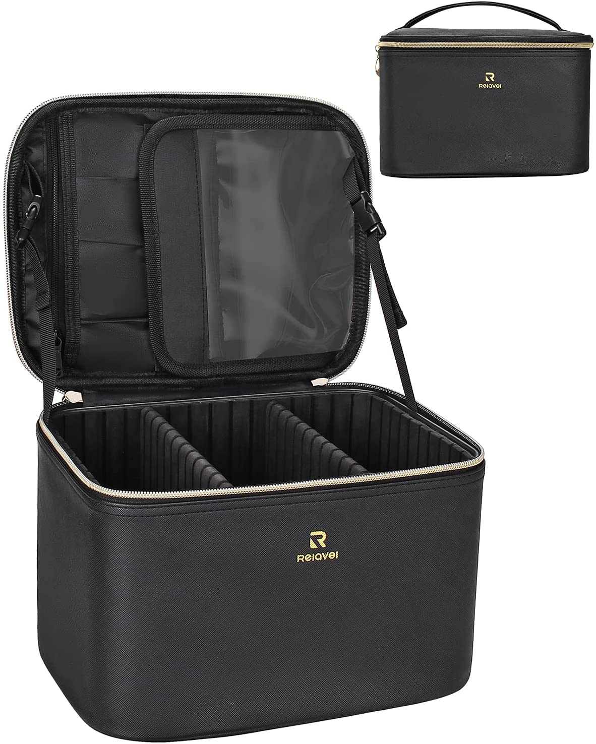 Makeup Case Vertical Cosmetic Bag Train 