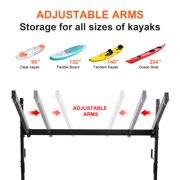 Kayak Stand & Storage Rack,Kayak Storage Rack with Wheels, Indoor & Outdoor Freestanding Storage for 3 Kayak,Easy Transport & Organization