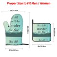 thumbnail image 2 of Fotbe Not All Those Who Wander Are Lost1 for 4Pcs Oven Mitts and Pot Holders, 500℉ Heat Resistant Oven Mitts , Non-Slip Silicone Surface Safe for Baking, Cooking, BBQ, 2 of 6
