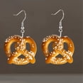 thumbnail image 2 of Juguetón pan de acrílico Pendientes caprichosa plana 2D Diseño Joyería del partido para las mujeres, 2 of 7