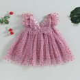 thumbnail image 2 of POINTERTECK Bébé Filles Tenues d'Anniversaire Mouche Manches Dot Imprimer une Ligne Princesse Robe 3D Papillon Décor Tulle Robe, 2 of 6