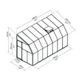 thumbnail image 4 of Palram - Canopia Sun Room 2 Clear Kit - Multiple Sizes - White - Walk-In Greenhouse w/ Built-In Vent, 4 of 8