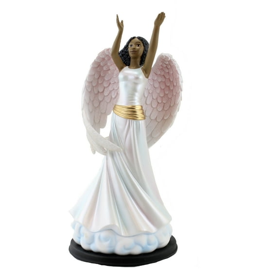 Black Art Worship Angel Polyresin Heavenly Figurine 63010