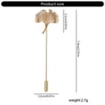 thumbnail image 5 of Necvior Sophisticated Gingko Leaf Brooch Pin Fashion Accessory for Stage and Theme Event, 5 of 6