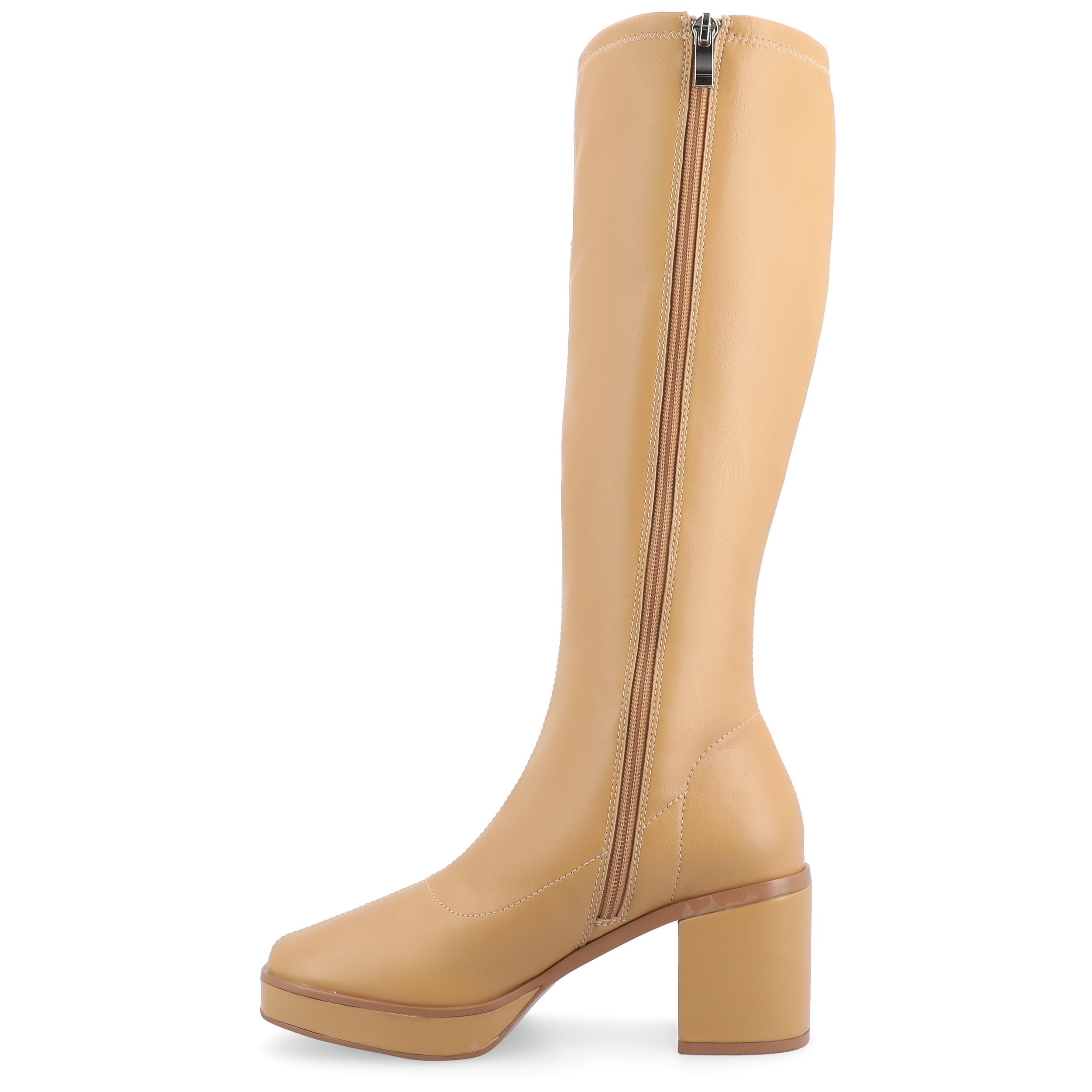 Journee Womens Alondra Platform Square Toe Boots