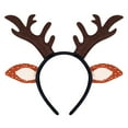 thumbnail image 6 of FYEGRE Deer Headband For Kids Festive Holiday Party Outfit With Elegant Bow Tie And Detachable Tail Piece Khaki One Size, 6 of 8