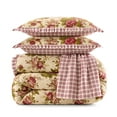 thumbnail image 5 of Waverly Norfolk 4-Piece 100% Cotton Comforter Set - Full/Queen Red Floral Prints, with 2 Shams & 1 Bedskirt, 5 of 5