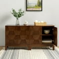thumbnail image 7 of Tina's Home Modern 2 Doors Sideboard Buffet Cabinet Set of 2 with Storage and Adjustable Shelves Living Room Walnut, 7 of 7
