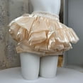 thumbnail image 4 of Yvsxxv Champagne Tiered Ruffle Short Skirt, Elastic Waist Sweet Summer Skirt, 23.62-29.53inch Waist, 4 of 7